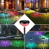 Garden Decorations Lights Solar LED Light Outdoor RGB Color Changing Pathway Lawn Lamp for Decor Landscape Lighting 221202