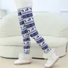 Leggings Tights Winter Warm for Kids Girls Casual High Waist Thick Velvet Plush Stretch Christmas Pants Clothes 221203