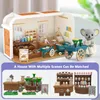 Keukens spelen voedsel koala keuken diy scene miniatuur meubels 112 zonneschijn villa model bunny kookspeelgoed huis voor poppenhuis meisje verjaardag cadeau 221202