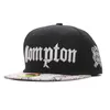 Compton Cap Ball Caps Kamuflaj İşlemeli Beyzbol Koreli Memlu Düz Kapak Hip-Hop Dans Siyah Beyaz Şapka Compton 3937