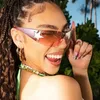 2023 Star One Piece Роскошные солнцезащитные очки без оправы в стиле панк Женские дизайнерские солнцезащитные очки Y2K Мужские солнцезащитные очки UV400 Модные очки SG559 4I7NM