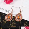 Dangle Chandelier Fashion Water Dropl Shape Women Earrings Colorf Gem Shining Drop Earring Pendant Jewelry Holiday Party Gift Deliv Dhgcd