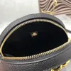 Sac à bandoulière rond en cuir pour femmes, marque célèbre de luxe, sac à bandoulière