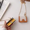 AirPod Case Designer lederen oortelefoonbeschermer klassieke draadloze Bluetooth -headset kast dames crossbody hoofdtelefoonkas modehoezen met kettingen