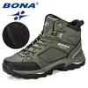 Boots BONA Men Anti-Skidding Leather Shoes Comfy Spring Autumn Short Plush Snow Durable Outsole 221203