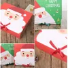 Cadeau cadeau 10pcs carré joyeux Noël boîte d'emballage en papier père Noël faveur bonne année chocolat bonbons fournitures de fête 221202