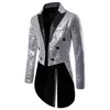 Men's Jackets Men Glitter Blazer Jacket Shiny Embellished Suit Tuxedo 2023 Nightclub Prom Costume Homme Singers Stage Clothes