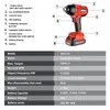 Andere elektrische gereedschappen Wosai 20V borstelloze sleutel 600 nm elektrische impact liion batterij handboor installatie auto banden snarless 221202