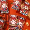 Emballage cadeau 6 pièces/paquet Hong Bao enveloppes d'argent porte-bonheur année chinoise paquets rouges pour la fête du printemps 2023