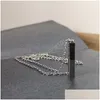 Pendant Necklaces Stainless Steel Pendant Necklace Creative Wishing Column Diy Couple Valentines Day Gift Supplies Drop Delivery Jew Dhxet