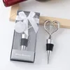 Hjärtform Vinflaskpropp Återanvändbar vakuumförseglad ölpropp Cork för kök bartillbehör bröllopsfest gynnar MJ1223
