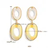 Bengelen kroonluchter vintage grote hars ovale eik earring voor vrouwen mode feestgeschenken statement oorbellen sieraden bijoux accessoire dhkmu