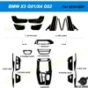 BMW X3 G01/X4 G02 2018-2021 용 3D/5D 탄소 섬유 자동차 인테리어 센터 콘솔 커버 컬러 변경 스티커 데스칼