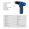 Electric Drill 12V Cordless Screwdriver 100NM Torque ing Machine Mini Hand Wireless Power Tool by PROSTORMER 221202