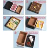 Gift Wrap 10pcs Folding Kraft Paper Box With Transparent PVC Window Black Packaging Wedding Birthday Party Candy Cookie Cake e 221202