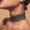 Collier ras du cou avec breloque goutte cristal perles or noir pendentif Boho déclaration collier célébrité inspiré bijoux