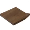 Tafelmatten Zwart Walnoot Angled massief hout geïsoleerde theeset Mat Creatieve bekerhouder Pot Keukenaccessoires