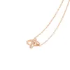 Luxury Fashion CHAUME jewelry X zircon pendant necklace chain Rose gold 925 sterlling silver women Designer Design necklace lady g2005420
