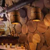 Hängslampor American Vintage Wine Barrel Log Lamp E27 LED LOFT Matsal Living Bar Cellar Cafe Dekorera hängande lampor