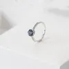 Sparkling Crown RING Authentic Sterling Silver with Original Box for Pandora Wedding Jewelry Blue CZ Diamond Rings Engagement gifts For Women Grils