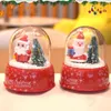 Decorative Figurines Eco-friendly Christmas Snow Globe Snowman 2 Styles Colorful LED Light-Up Musical Box Ornament