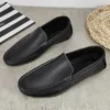 Mocassins de conduite en cuir souple Messieurs Chaussures de robe de mariée Confort Appartements paresseux