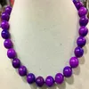 Natural 12 mm Round Purple Sugilite Gemstone Beads Colliers 18 "AA