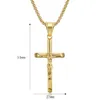 Edelstahl Jesuskreuz Cross Anhänger Halskette Goldkette Hip Hop Halsketten für Frauen Männer fein Schmuck