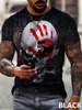 Men's T Shirts Old Man T-shirt Palm Print 3D Shirt Skull Personality Tshirt Gothic STREETWEAR