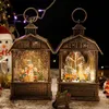 Oggetti decorativi Figurine Decorazioni natalizie Disposizione delle scene Babbo Natale Fienile Carillon Ottave Sfera di cristallo Ornamenti Artigianato 221203