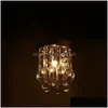 Lámparas colgantes LED Crystal Araña 110V 220V Personalidad Luz de gota de lluvia para pasillo Techo Pasillo Cristal Lustres Lámparas Dro Ot9Nl