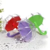 Geschenkverpackung 48pcs kreativer Kunststoff -Regenschirm Form Candy Box Multikolor Hochzeits Geburtstag Babyparty Gefälligkeiten mit leer 221202