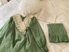 Damen-Nachtwäsche, 3 Farben, Prinzessinnen-Blumen-gestickte Spitze, Pyjama-Sets, Vintage-Up-Pyjama-Anzug, Damen-Nachtwäsche für zu Hause, 221202