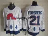 ホッケージャージーヴィンテージCCM Quebec Nordiques S 21 Peter Forsberg 19 Joe Sakic 13 Mats Sundin 26 Stastny 10 Lafleur 22 Marois Retro