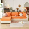 의자 덮개 오렌지 자카드 소파 커버 거실에 두꺼운 탄성 안락 의자 코너 유형 폴리 에스테르 시트 슬립 커버 소파
