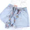 Belts Fashion Harajuku Ladies Ribbon Rope Print Flower Women Belt Skinny Scarf Chiffon Fabric Korean Version Accessories