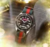 Coppie Donna Uomo Retro Bee Star Orologi Diamanti Anello tempo orologio auto data Lusso batteria al quarzo business svizzera rosso blu nylon cinturino in pelle orologio da polso