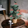 Dekorativa blommor 24st julkransdekorationer Xmas Tree Decor Mini Garland Craft Year Navidad 2023 DIY 3CM