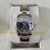 Fashion Lady Watch Dark Brown Roman Dial Automatic Mechanical 6 kl. Diamond 31mm Rose Gold Oyster rostfritt stål Sapphire Perpetual Women armbandsur