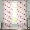 Curtain Eyelash Pink Cartoon Eye Tulle Curtains For Living Room Bedroom Transparent Window Drapes Sheer