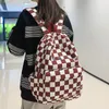 School Bags Japanese Plaid Backpack Korean Large capacity Students schoolbag Campus Stripe Style Fashionable girl Travel bag Waterproof 221203