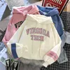 Damenjacken Hochwertiges übergroßes Sweatshirt Damenkleidung Tops Hoodies Harajuku Warmer Pullover Mantel Kordelzug Rosa Damen koreanischer Stil 221201