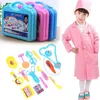 Kitchens Play Food 15pcsSet Children Pretend Toys Set Kids Portable Doctor Nurse Suitcase Kit Educational Role 221202