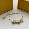 Luxury Designer Bracelet Charm Bracelets Elegant Fashion 18K Gold Agate Women Girls Couple Holiday Birthday Party Gifts
