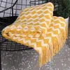 毛布バッティロボヘミアスローブランケットアクリル編みタッセルベッド格子縞の格子型ソファのスロー装飾221203