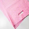 Gift Wrap 50pcs Pink Gold Dot Plastic Handle Bags Clothing Packaging With Handles Shopping Bag 221202