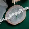 Collier ras du cou Sexy en dentelle blanche, bijoux féeriques, pendentif en perles de cristal, chaîne de clavicule pour femmes