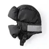 Nieuwe Trapper Hoeden Winter Metaal Nylon Cap Katoen Warm Houden Oor Heren Dames Gehoorbeschermingsmasker Hoed Buiten Reflecterend Volledig Hoofd Caps250C