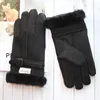Fünf Finger Handschuhe Schaffell Pelz Herren Leder verdicken Winter warm Outdoor winddicht und kältebeständig Finger 221202