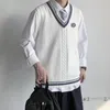 Gilets pour hommes Uniforme Pull Gilet Sans manches Respirant Chaud École Garçons Pull Tricot Streetwear